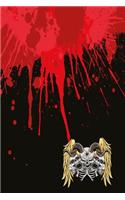 Bloody skelleton notebook corner