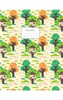 Notebook: Tree House Pattern Design - Taking Notes for School, College, Work, Business Notes, Personal Journaling, Planning, Hand Lettering... Perfect Gift / 