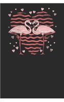 Flamingo With Hearts: Flamingos Notebook, Dotted Bullet (6 x 9 - 120 pages) Animal Themed Notebook for Daily Journal, Diary, and Gift
