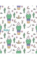 Sketchbook by a madoo: Cactus cover (8.5 x 11) inches 110 pages, Blank Unlined Paper for Sketching, Drawing, Whiting, Journaling & Doodling