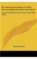 Aktiengesellschaften Und Die Kommanditgesellschaften Auf Aktien