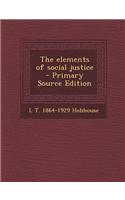 The Elements of Social Justice - Primary Source Edition: (English)