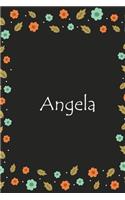 Angela: Lined Notizbuch / Tagebuch Gift, 120 Pages, 6x9, Soft Cover, Matte Finish