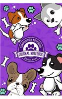 Composition Notebook Journal Notebook College Rules: Cute Adorable Puppies Blank Lined Notebook Journal Diary 6x9