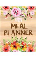 Meal Planner: Meal Plan Journal With 52 Week For Record a Weekly Meal Planner 108 Pages 8"x10"