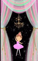 Multipurpose Wide Ruled Paper Notebook - Composition - Journal - Diary: Little Girl Ballerina Dance on Stage Notebook - 8.5" x 11" - 150 pages (75 sheets) Wide Ruled Lined Paper. Glossy Cover.