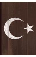 Turkey Flag Journal Notebook: Blank Lined Ruled for Writing 6x9 110 Pages