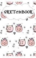 Sketchbook: 6x9 Notebook, Ruled, Draw and Write Journal for Kids, Cat Face Pattern, Composition Book for Drawing, Writing, Journaling, Sketching, and Notes