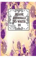 Blank Journals To Write In