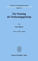Der Sonntag ALS Verfassungsprinzip