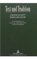 Text Und Tradition