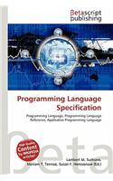Programming Language Specification: (English)