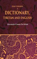 Essay Towards a Dictionary, Tibetan and English [Hardcover]