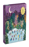 Merry Moonlight Skaters 500 Piece Foil Puzzle