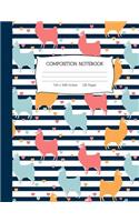 Composition Notebook: Llama Love College Ruled Lined Journal