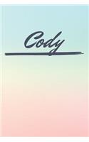 Cody: Personalized Cody Journal / Birthday Gift / Greeting Card / Diary Name Gift Alternative