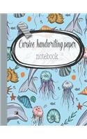 Cursive handwriting paper notebook