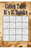 Coffee Table 16 x 16 Sudoku: Mega Sudoku featuring 55 HARD Large 16 x 16 Sudoku Puzzles and Solutions