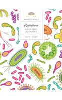 Monthly & Weekly Rainbow Academic Planner 2019 - 2020: Science Biology Themed Cover / Cute Mid-Year Diary with Gratitude Journal, Habit and Mood Tracker, Personal and School Sections to Organize Your Day