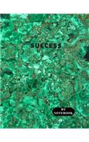 My Notebook Success: Notebook with a motivating word, Inspirational Quote Notebook, Journal For Girls, Women, Man - Lines 8.5 x 11, 100 pages - Green Granite Cover