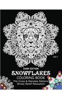 Snowflake Coloring Book Dark Edition Vol.1