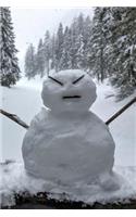 Funny Grumpy Snowman Journal