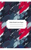Camouflage Art Theme Wide Ruled Line Paper