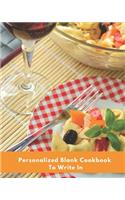 Personalized Blank Cookbook To Write In