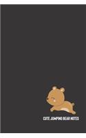 cute jumping bear notes