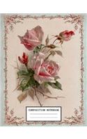 Composition Notebook: Flowers School Supplies Notebooks and Journals 7.44 x 9.69 in 110 pages