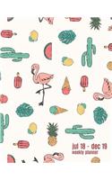 Weekly Planner 2018-2019: Cactus Design - Jul 18 - Dec 19 - 18 Month Mid-Year Weekly View Planner Organizer with Motivational Quotes + To-Do Lists