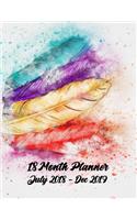 18 Month Planner July 2018 - Dec 2019: 8.5" x 11" - Plan ahead 18 month Planner - See it Bigger Planner