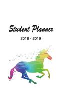 Student Planner 2018 - 2019: Rainbow and Unicorn Journal, Notebook, and Diary for Girls. Back to School Supplies Homework Journal Notepad: 6 x 9 Wide Lined 108 Pages (Journals t