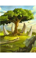 Maya: Fantasy Landscape Themed Personalized Book with Name, Cute Notebook, Journal or Diary To Write In, 105 Lined Pages, Birthday or Christmas Gifts for 