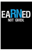 EaRNed Not Given: Nurse Journal Notebook Nurse Gifts - Blank Lined Journal Planner