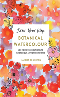 Botanical Watercolour Reverse Colouring Book