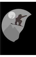 Night Snowboarder Moon Snowboarding Journal