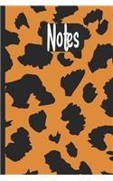 Notes: Journal With Print College Lined With Leopard Cover
