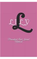 Lily Personalized Lined Journal Notebook