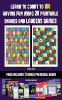 Toddler Books (Learn to count to 100 having fun using 20 printable snakes and ladders games): A full-color workbook with 20 printable snakes and ladders games for preschool/kindergarten children. The price of this book includes 12 printable P