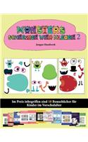 Jungen Handwerk: 20 vollfarbige Kindergarten-Arbeitsblätter zum Ausschneiden und Einfügen - Monster 2(51 Jungen Handwerk)