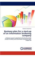 Business Plan for a Start-Up of an Information Brokering Company