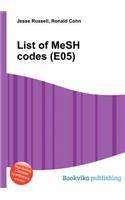 List of Mesh Codes (E05)