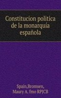 Constitucion politica de la monarquia espanola.