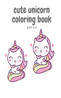 cute unicorn coloring book (kids 4-8)