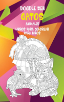 Doodle zen - Libros para colorear para niños - Animales - Gatos