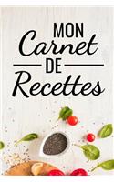 Mon Carnet de Recettes: Fiches de Recettes à compléter - 126 pages (6"x5") - Cadeau pour Cuisiniers en Herbe et Gourmands en tout genre