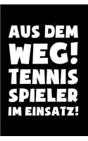 Tennis: Tennisspieler im Einsatz!: Notizbuch / Notizheft für Tennis-Fan A5 (6x9in) dotted Punktraster