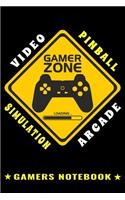 Video Arcade Pinball Simulation Gamers Notebook