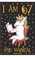 Unicorn Journal I am 67 and Magical